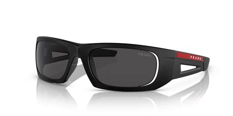 Prada Linea Rossa PS 02YS 59 Dark Grey & Matte Black .